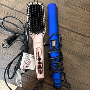 L’ange Le Vite ceramic hot straightening brush & hot tools flat iron- both